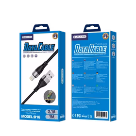 JELLICO kabelis B16 Lightning 3.1A 1M Melns