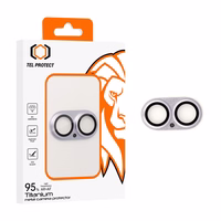 Tempered stikls Tel Protect 95% AR+AF Full Metal kameras aizsargs on camera for Iphone 17 violets (camera island)