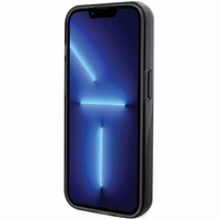 Karl Lagerfeld KLHMP15LHMRSKHK iPhone 15 Pro 6.1" melns/melns cietais apvalks ar gredzena statīvu Karl Head Magnētiskais