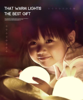 Nakts lampa W-008 Sēne balta