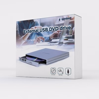 Gembird DVD-USB-021-SV External USB DVD drive, sudraba