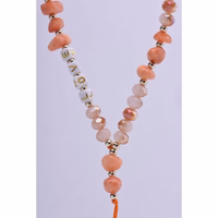 LOVE tālruņa siksniņa, piekariņš / auklas garums 44 cm (22 cm cilpā) / uz rokas – oranžs