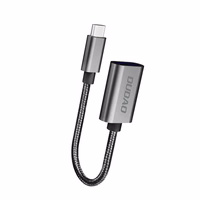 Dudao L15T OTG adapteris USB-C - USB-A - pelēks