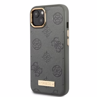 Guess GUHMP13MSAPSTG iPhone 13 6.1" pelēks/pelēks cietais apvalks Peony Logo Plate Magnētiskais