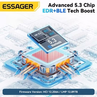 Adapteris Essager "Bei" melns (USB / Bluetooth 5.3)