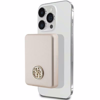 Guess Magnētiskā 4G Strassed Metāla Logotips indukcijas portatīvais lādētājs 5W 3000mAh - zelta