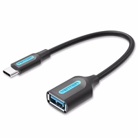 Vention USB 3.1(Gen 1) C Male to A Female OTG Cable 0.15M melns PVC Type