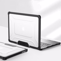 Tech-Protect SmartShell Pro apvalks MacBook Air 13" 2023-2025 M2 / M3 / M4 - caurspīdīgs un melns