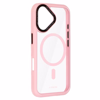 Liavec Hybrid Magsaks Skaidrs viedtālruņa apvalks Iphone 16 gaiši rozā