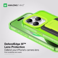 Amazing Thing Titan Pro Neon Mag maciņa apvalks 10FT IP156.1PTWGN Iphone 15 Pro zaļa ar statīvu