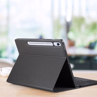 DUX DUCIS planšetdatora apvalks TK salokāms ar bezvadu tastatūru SAMSUNG Tab S10 FE Plus - melns