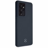 Mercedes Silikona Line apvalks Samsung Galaxy S21 Ultra zils