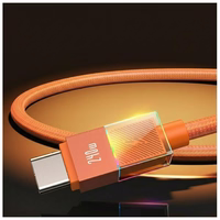 Kabelis USAMS U93 240W USB-C uz USB-C 1.2m oranžs