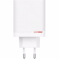 Lādētājs OnePlus SuperVOOC 120W USB-C/USB-A + USB-C uz USB-C kabelis balts