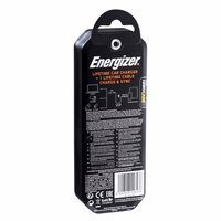 Energizer HardCase - auto lādētājs 2x USB-A 17W 3.4A + MFi certified Lightning kabelis (melns)