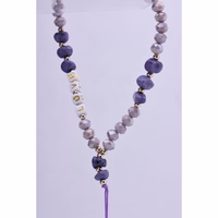 LOVE tālruņa siksniņa, piekariņš / auklas garums 44 cm (22 cm cilpā) / uz rokas – violets