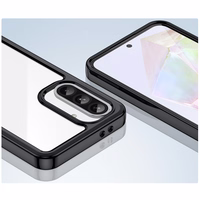 Kosmosa apvalks Samsung Galaxy A26 ar elastīgu rāmi - melns