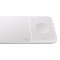 Samsung Trio EP-P6300TWEGEU 3in1 indukcijas lādētājs tālrunim / Galaxy Watch / Buds - balts + tīkla lādētājs + kabelis