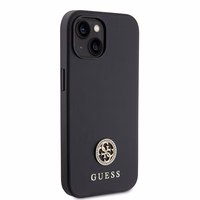 Guess GUHCP15MPS4DGPK iPhone 15 Plus 6.7" melns/melns cietais viedtālruņa apvalks Strass Metal Logo