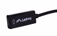 Lanberg AD-0005-BK video cable adapter 0.2 m Mini DisplayPort HDMI Type A (Standard) melns