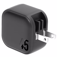 ENERGEA tīkla lādētājs 2xUSB-C PD-PPS 45W2C melns/black US+EU Travelite GAN45