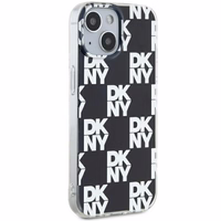 DKNY IML rūtainais mono raksts viedtālruņa apvalks iPhone 15 Plus / 14 Plus - melns