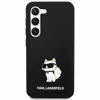 Karl Lagerfeld silikona Choupette viedtālruņa apvalks Samsung Galaxy S24 - melns