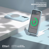 Etteri Silikona Mag maciņš for Samsung Galaxy S25 gaiši zils