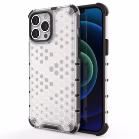 Honeycomb Case bruņu vāks ar TPU buferi iPhone 13 Pro Max caurspīdīgs