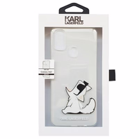 Karl Lagerfeld Choupette Fun apvalks Samsung Galaxy M21 - Caurspīdīgs