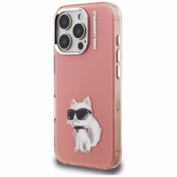 Karl Lagerfeld IML Aquarelle Choupette & Logo macins iPhone 16 Pro Max - roza