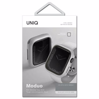 Uniq Moduo viedtālruņa apvalks Apple Watch 4/5/6/7/8/SE/SE2 40/41mm - krīta pelēks