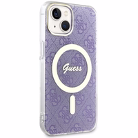 Guess GUHMP14MH4STU iPhone 14 Plus 6.7" violets/violets cietais apvalks 4G Magnētiskais