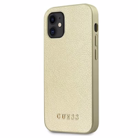 Guess GUHCP12SIGLGO iPhone 12 mini 5.4" zelta/zelta cietais apvalks Iridescent