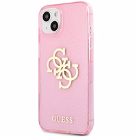Guess GUHCP13SPCUGL4GPI iPhone 13 mini 5,4" rozā/rozā hard maciņš Glitter 4G Big Logo