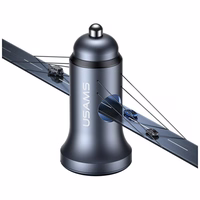 Auto lādētājs USAMS CC320 Aluminium 2.4A 2xUSB-A tarnish