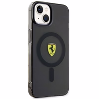 Ferrari FEHMP14SURKK iPhone 14 6.1" melns cietais viedtālruņa apvalks daļēji caurspīdīgs magnētiskais (MagSafe)