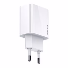 USAMS Tīkla lādētājs 1xUSB-C T34 20W 5V-3A(only head) PD3.0 Fast Charging balts CC118TC01 (US-CC118)