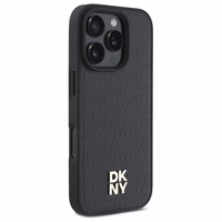 DKNY atkārtota raksta logotipa magnētiskais viedtālruņa apvalks iPhone 16 Pro - melns