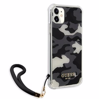 Guess GUHCN61KSARBK iPhone 11 6.1" / Xr melns/melns cietais apvalks Camo kolekcija