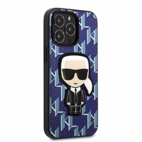 Karl Lagerfeld KLHCP13XPMNIKBL Viedtālruņa apvalks iPhone 13 Pro Max 6.7" - zils (m) Monogram Ikonik Patch