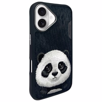 Nimmy Big Eyed Pet 2.0 Panda Viedtālruņa apvalks priekš iPhone 16 - melns