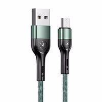 USAMS Kabelis pīts U55 2A micro USB zaļš 1m SJ450USB02 (US-SJ450)