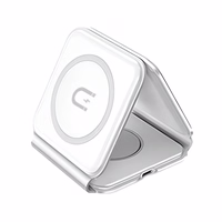 Dudao A11N 15W 3in1 indukcijas lādētājs - balts + USB-C / USB-C kabelis