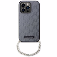Karl Lagerfeld KLHCP14LSACKLHPG iPhone 14 Pro 6.1" sudraba/sudraba hardcase Saffiano Monogram Chain