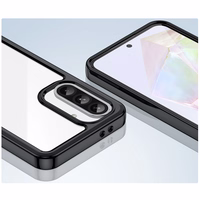 Outer Space viedtālruņa apvalks Samsung Galaxy A56 apvalks ar elastīgu rāmi - melns