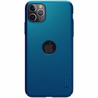 Nillkin Super Frosted Shield - maciņš Apple iPhone 11 Pro Max z wycięciem na logo (Peacock zils)