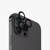 UNIQ Optix Aluminium Camera Lens Protector iPhone 15 Pro 6.1" midnight melns szkło na obiektyw aparatu z aplikatorem