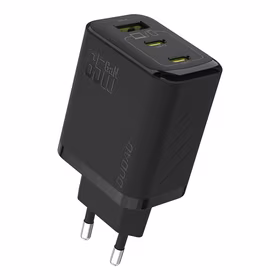 Dudao A29 65W GaN sienas lādētājs 2 x USB-C + 1 x USB-A - melns