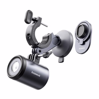 Baseus PrimeTrip 2-in-1 velosipēda stiprinājums, tālruņa turētājs + lukturītis (melns)